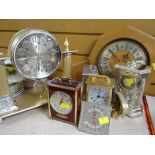 ASSORTED MODERN MANTEL & CARRIAGE CLOCKS