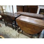 ANTIQUE OAK CIRCULAR GATE-LEG TABLES