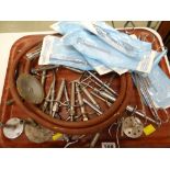 ASSORTED DENTAL SURGERY TOOLS including syringes, bunsen burners, sterilisation extractors ETC