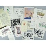 ASSORTED EPHEMERA RELATING TO WELSH LITERATURE & GREGYNOG PRESS including Christmas cards from the
