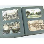 POSTCARD ALBUM containing topographical postcards, mainly of North Wales locations including Rhyl,