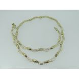 9CT YELLOW GOLD CONTEMPORARY NECKLACE 14gms