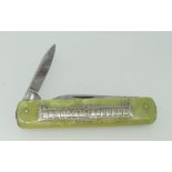 MID-CENTURY CELLULOID ADVERTISING PEN-KNIFE FOR HOOVER white metal mounted with aspect of the Art