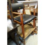 MID-CENTURY ADJUSTABLE ARM CHAIR & TABLE