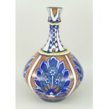 FREDERICK RHEAD BOTTLE VASE marked to the base Bagdad, Bursley Ware, 30cms high