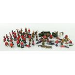 LEAD SOLDIERS to include various military personnel, Dinky Toys Jeep and trailer ETC
