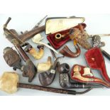 MIXED PARCEL OF ASSORTED SMOKING PARAPHERNALIA to include assorted pipes including Meerschaum,