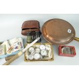 ASSORTED VINTAGE ITEMS to include eight various pocket watches, vintage boxed Lloyds bank chrome