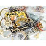 ASSORTED COSTUME & DRESS JEWELLERY to include assorted beads, bangles, earrings ETC