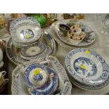 ASSORTED BLUE & WHITE CHINA including mainly Old Chelsea patterned by Furnivals including
