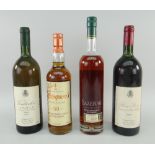 FOUR BOTTLES OF ASSORTED SPIRITS & WINES including Kentucky Whisky, ETC