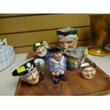 ROYAL DOULTON CHARACTER JUGS including 'Long John Silver', 'Old Salt' ETC