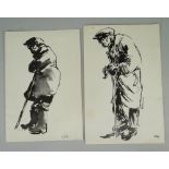 TWO SIR KYFFIN WILLIAMS RA CATALOGUES for Drawings & Watercolours at Tegfryn Art Gallery, Menai