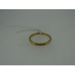 YELLOW METAL WEDDING BAND (tested as high carat approximately 22ct gold), 3.8 grams.