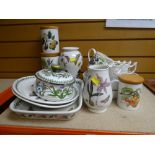 PORTMEIRION 'BOTANIC GARDEN' STORAGE JARS, vases, flan dishes ETC