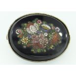 MICRO MOSAIC FLORAL SPRAY BAR BROOCH