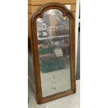 VINTAGE DOME TOP WALL MIRROR, 127cms high