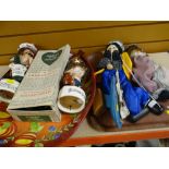 ASSORTED ITEMS including puppet, decanter, platter ETC