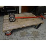 SLATTED FLATBED GOODS TROLLEY