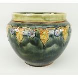 ROYAL DOULTON STONEWARE ART NOUVEAU JARDINIERE, impressed marks to base No. 8060 and initials 'C.