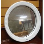 MODERN CIRCULAR CERAMIC FRAMED BATHROOM MIRROR