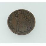 CHARLES II FARTHING dated 1675 below Britannia