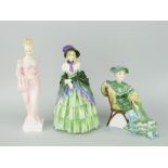 THREE ROYAL DOULTON BONE CHINA FIGURINES to include 'Ascot' HN2356, 'A Victorian Lady' HN1452 and '