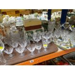 ASSORTED QUALITY GLASSWARE, mainly Stuart crystal drinking glasses ETC