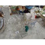 ASSORTED GLASSWARE including vases, bowls ETC