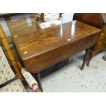 ANTIQUE DROP-FLAP MAHOGANY TABLE