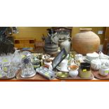 ASSORTED CERAMICS & GLASS to include Japanese export tea set, drinking glasses and ornaments