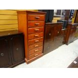 ASSORTED FURNITURE including reproduction cabinets and chest, narrow chest ETC