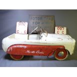 VINTAGE LINES BROTHERS PEDAL CAR, 88cms long, a brass plaque titled 'Motor Cars for Hire, Henry