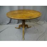 ANTIQUE OAK TILT TOP TRIPOD TABLE, 65cms height, 84cms diameter
