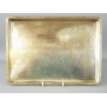 A SILVER RECTANGULAR TRAY, London 1923, maker possibly Charles Henry Dumenil, 28 x 20cms, 13.6