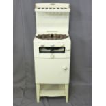 NEWHOME KITCHENETTE CREAM ENAMEL GAS COOKER, 128cms height, 44.5cms width, 40cms depth