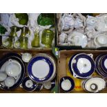 ALFRED MEAKIN BLEU DE ROI DINNERWARE, oriental teaware and assorted coloured glass