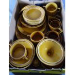 PORTMEIRION MUSTARD COLOURED TOTEM DINNERWARE