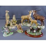 LEONARDO COLLECTION, Border Fine Arts wildlife sculptures, some with boxes