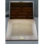 MAHOGANY DESK/LETTER BOX