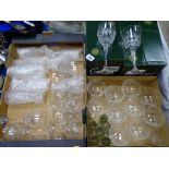 GALLWAY IRISH CRYSTAL, two boxed sets and other glassware