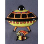 LORNA BAILEY - UFO plaque and two fridge magnets