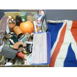 UNION JACK FLAG and an assortment of vintage and other items