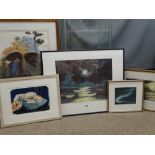 SUE JAMESON Limited Edition Prints x 3 - 'Midnight Waves', 35cms x 47cms, 'Summer Storm', 14 x