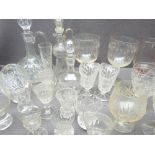 GLASSWARE - drinking, decanter and other pieces (two boxes)