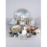 PEWTER, ELECTROPLATE, vintage copper jelly moulds and similar items