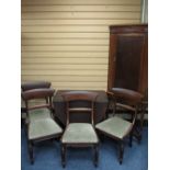 ANTIQUE & VINTAGE FURNITURE, a parcel, to include a mahogany gate-leg dining table and four