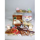 VINTAGE & LATER COSTUME JEWELLERY, a good mixed quantity including watches and other collectables