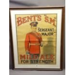 BENT'S S.M., Sergeant Major, Mild Ale for strength, framed poster, 63 x 48cms