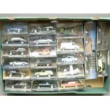 DIECAST MODEL VEHICLES - approximately 21 cased 007 James Bond film related vehicles